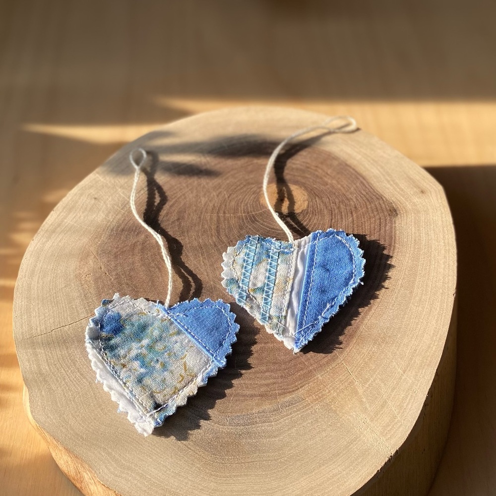 Handmade Blue Heart Ornaments Bookmarks friendship and loyalty valentine - Picture 2 of 4